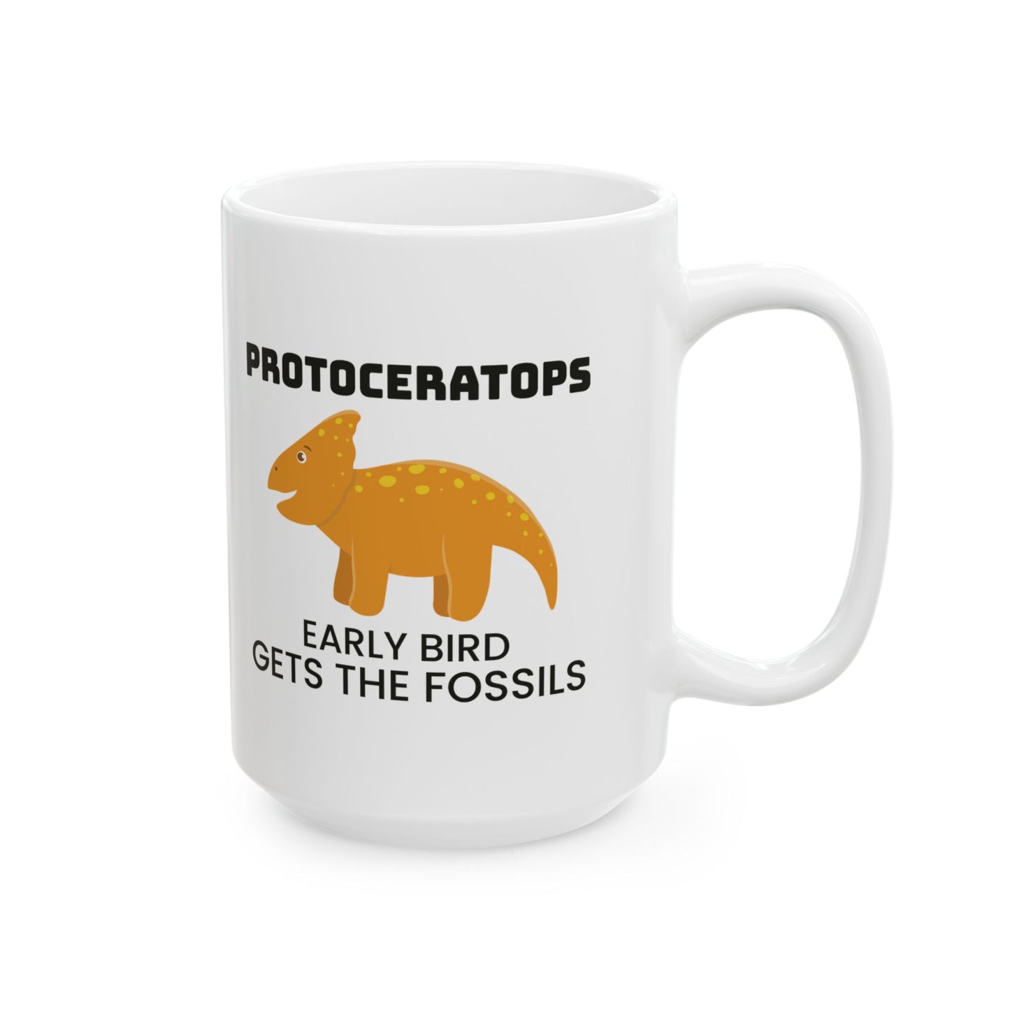 Dinosaur Fossil Mug - Protoceratops, Horned - Dino Humor Gift