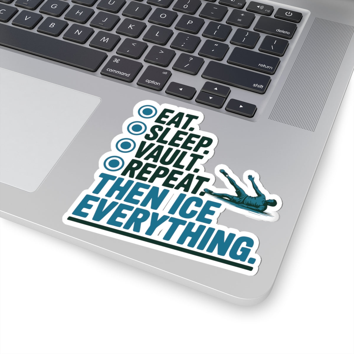 Pole Vault Sticker – Funny Training Routine Checklist Humor Decal for Track and Field Athletes, Competitive Vaulters