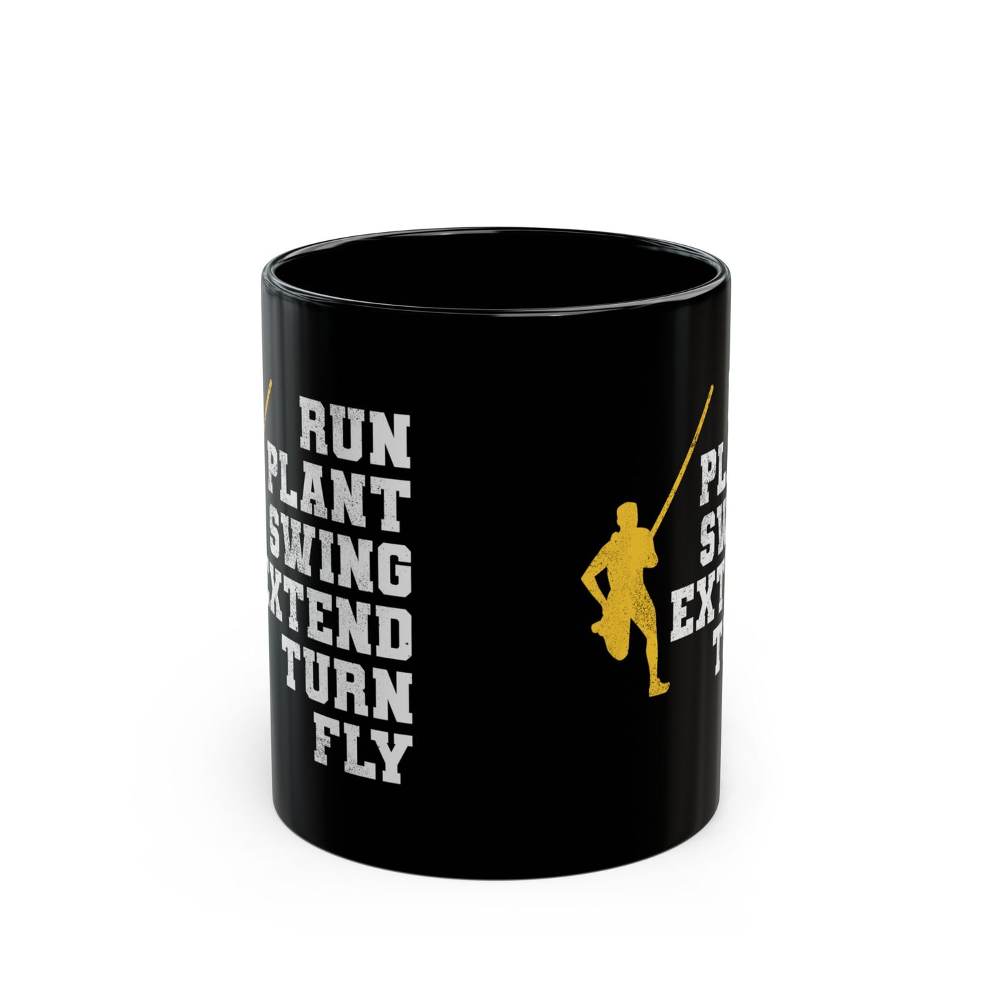 Pole Vault Mug Black – Training Phases Gift for Vaulter Athletes Track Coaches