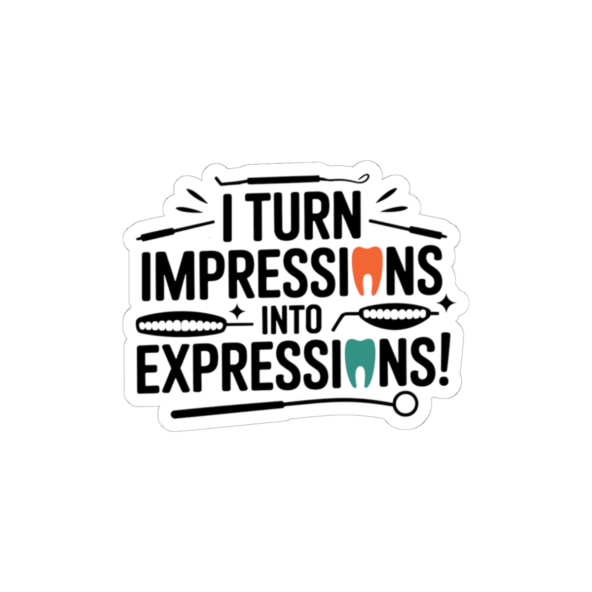 Smile Creator Sticker - Dental Impression Vinyl Decal for Ceramists & Denture Specialists