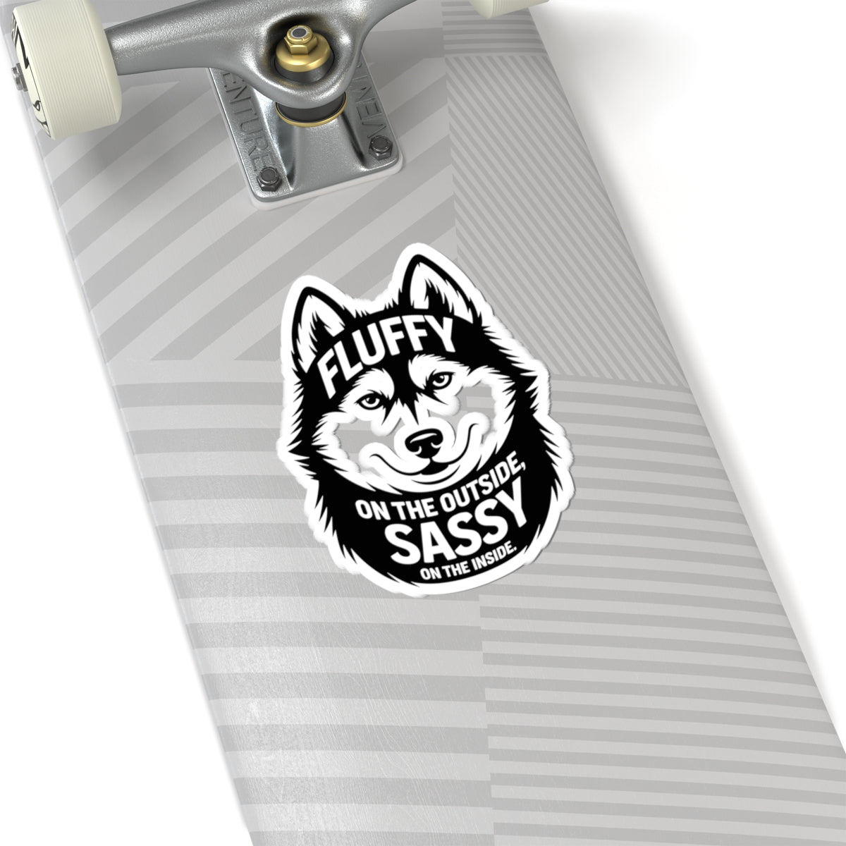 Fluffy Sassy Husky Sticker - Playful Vinyl Decal for Dog Lovers, Husky Fans