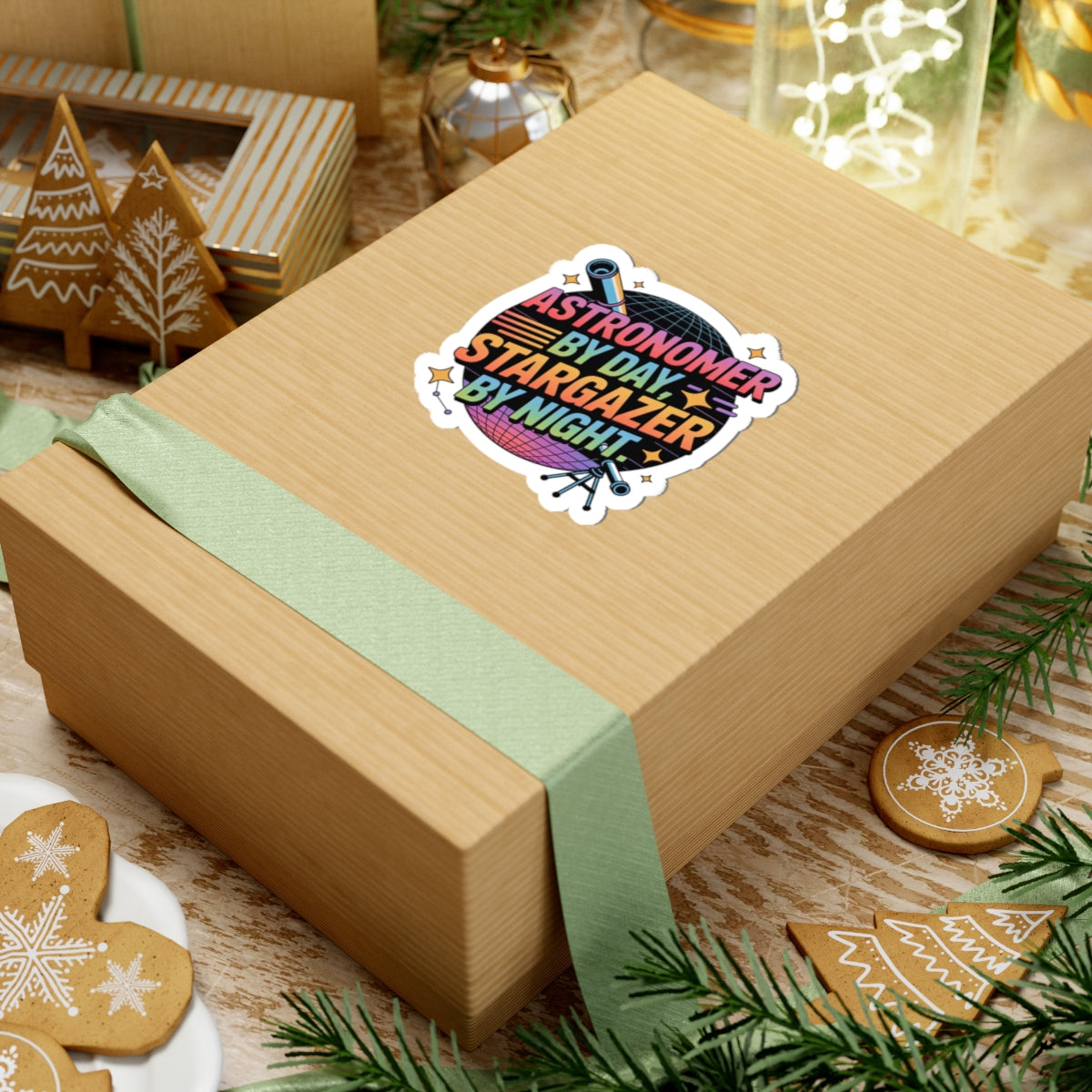 Astronomer Stargazer Sticker - Astronomy Vinyl Decal for Space Enthusiasts and Scientists