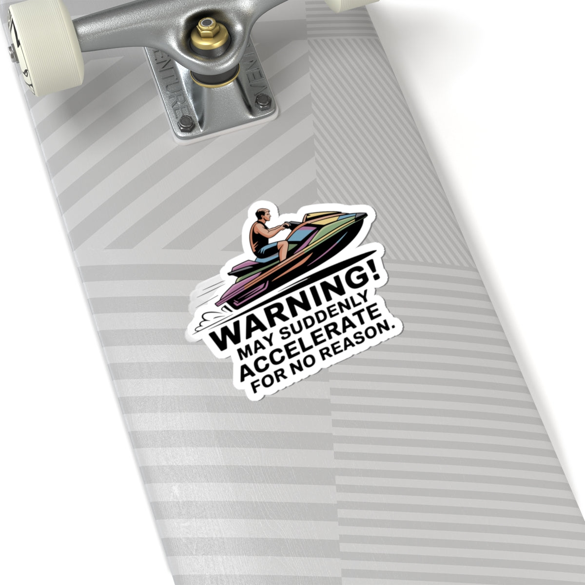 Funny Jet Ski Warning Sticker - Humorous PWC Vinyl Decal for Watercraft & Boat Enthusiasts