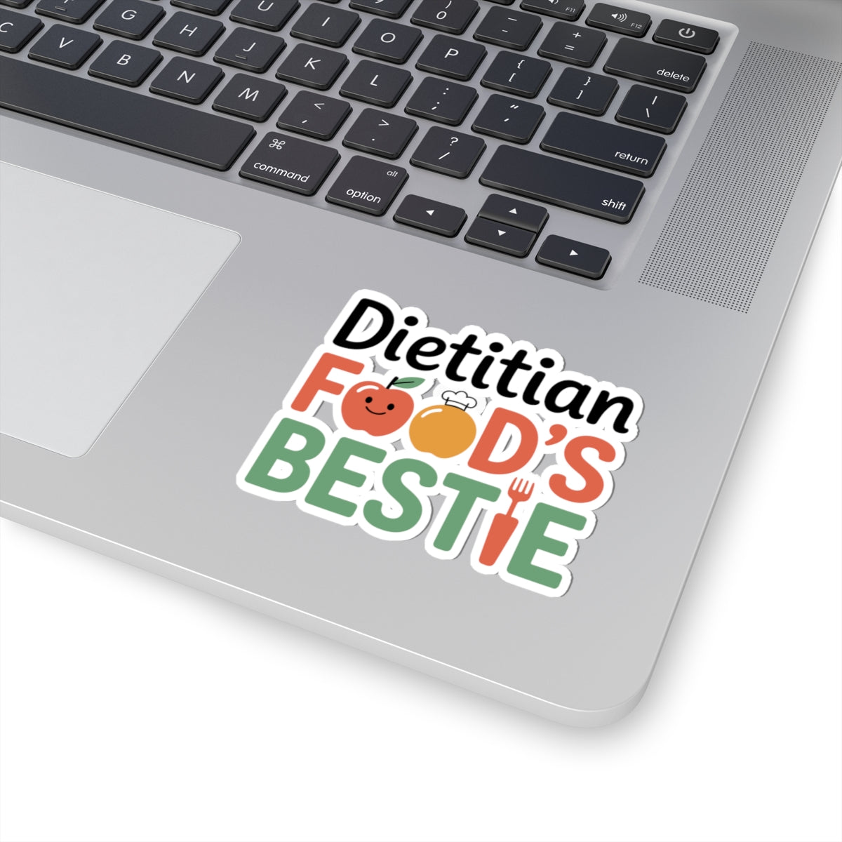 Cute Dietitian Sticker - Food's Bestie Vinyl Decal for Registered Dietitians, Nutritionists