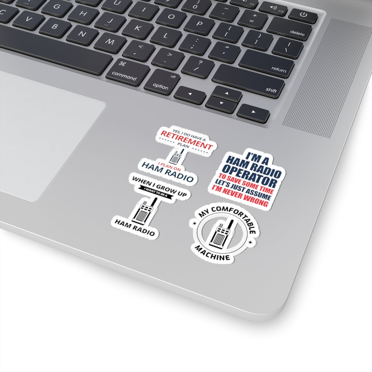 Ham Radio Sticker Pack – 4 PCS Funny Retirement Plan Operator Decals for Amateur Hobbyists Never Wrong Fans
