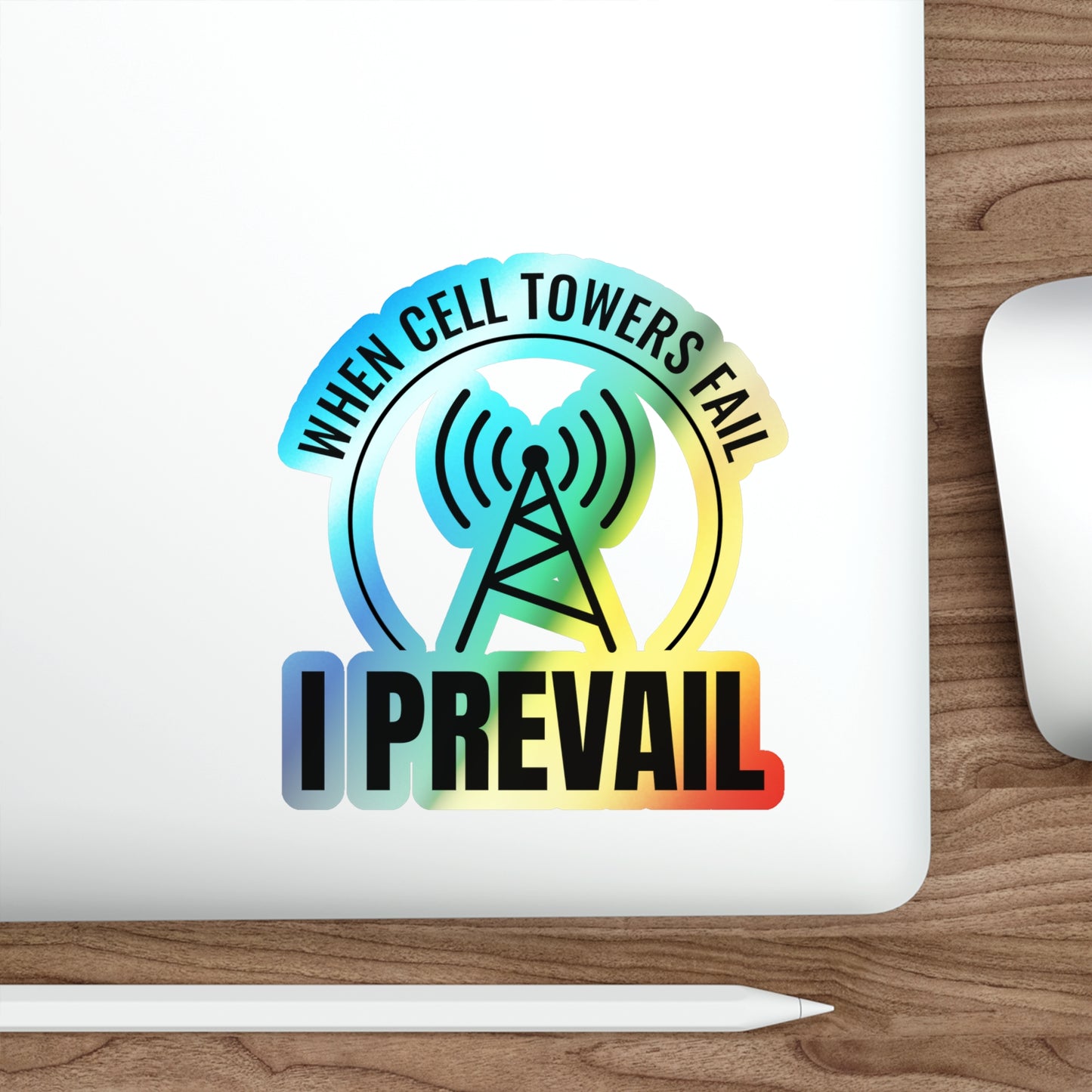 Amateur Ham Radio Operator Stickers Holographic Vinyl Decal - Reliable Comms & Backup Networks