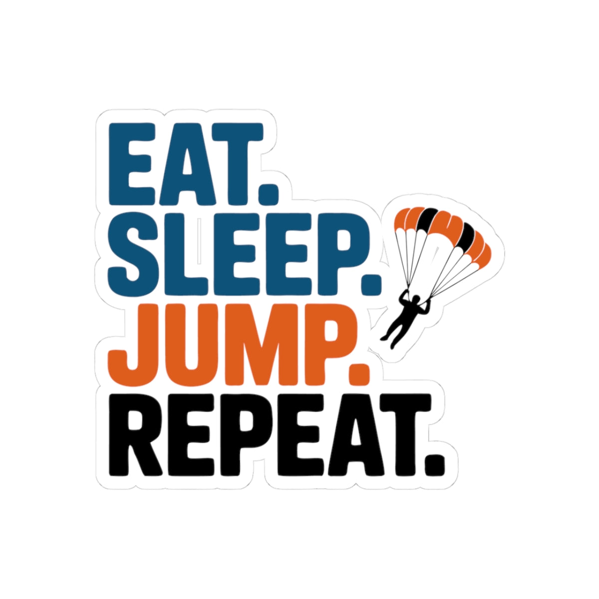 BASE Jumping Sticker – Funny Parachute Lifestyle Decal for Skydivers Extreme Sports Enthusiasts