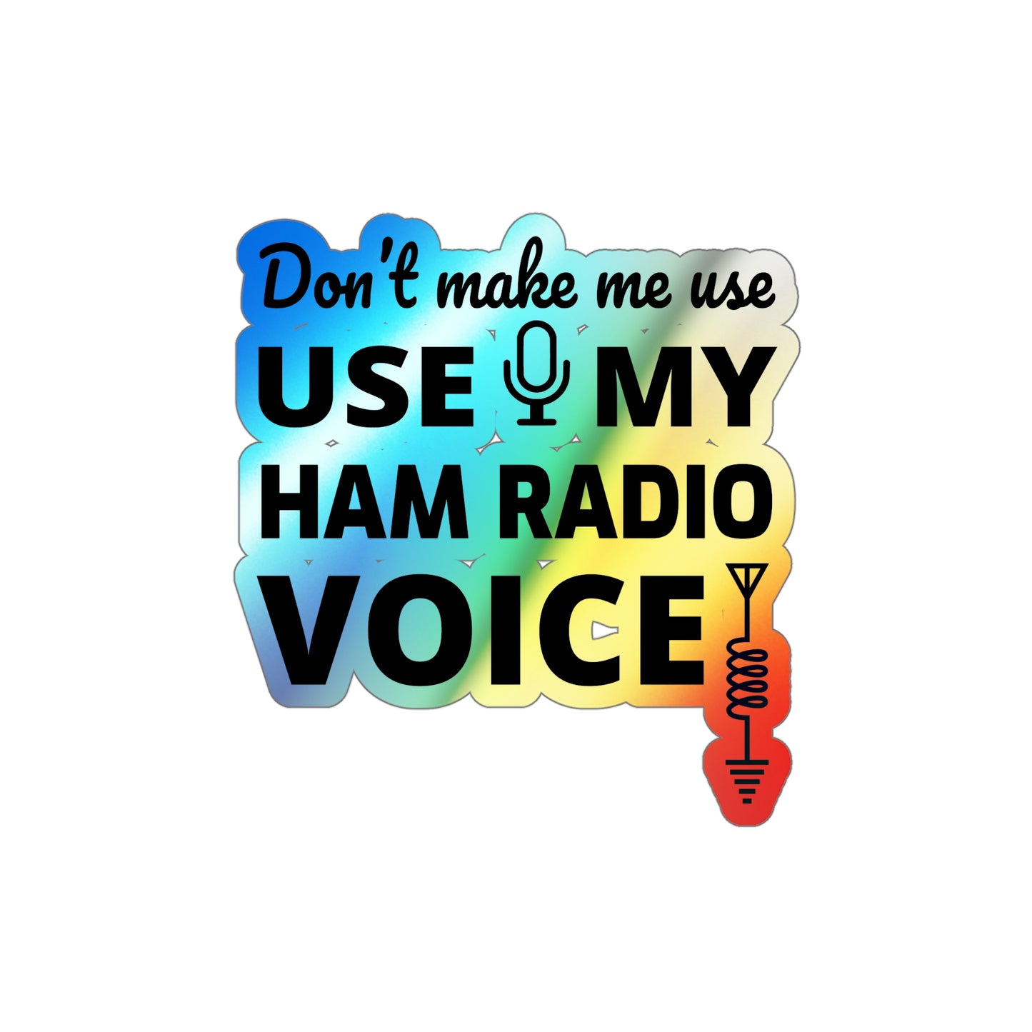 Amateur Ham Radio Operator Stickers Holographic Vinyl Decal - Call Signs & QSOs for Radio Veterans