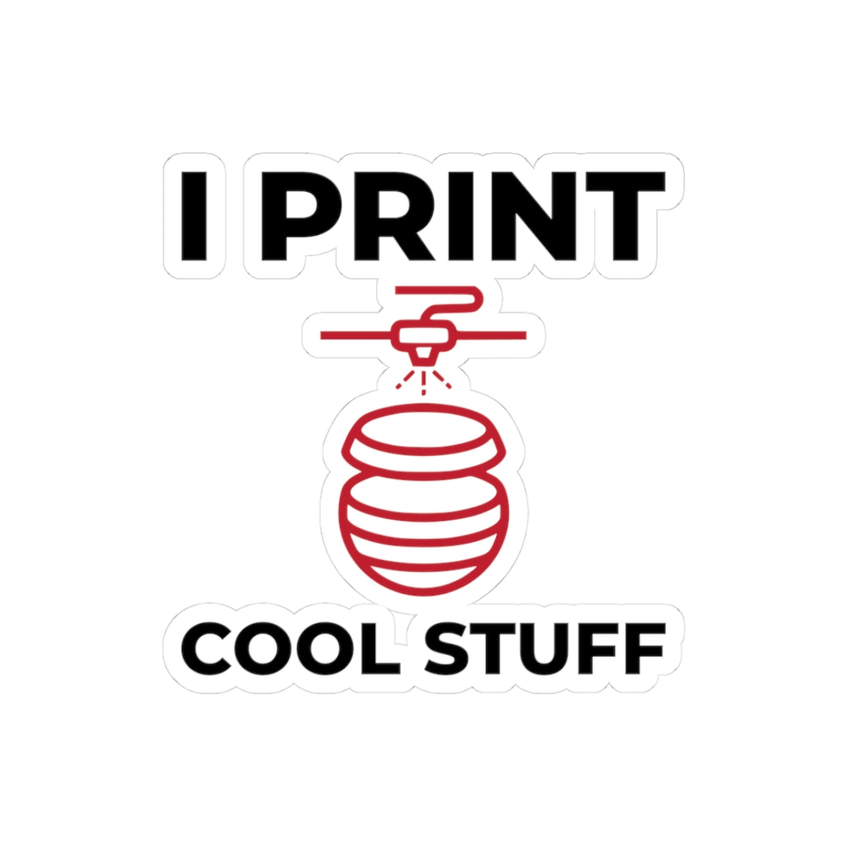 3D Printer Sticker – Funny Cool Stuff Nozzle Decal for Makers Engineers and Printing Enthusiasts