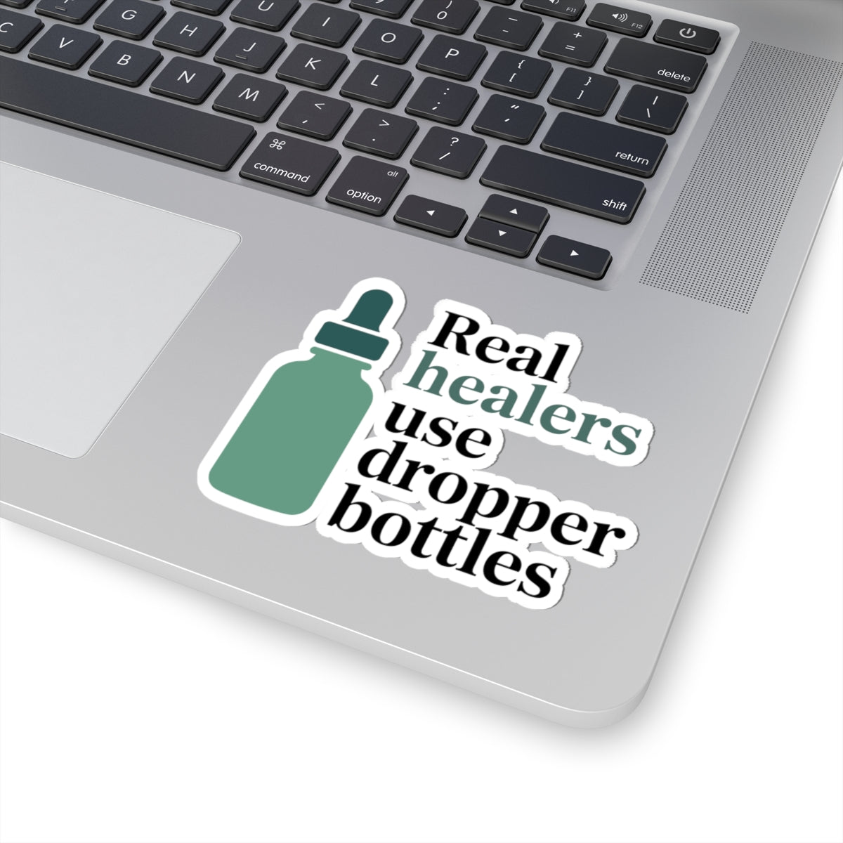Homeopathy Pride Sticker - Dropper Bottle Healing Vinyl Decal for Homeopaths, Natural Medicine Practitioners