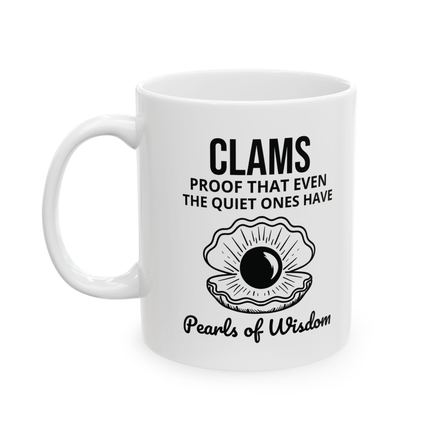 Quiet Strength Mug, Clam Wisdom, Inspirational Ocean Gift
