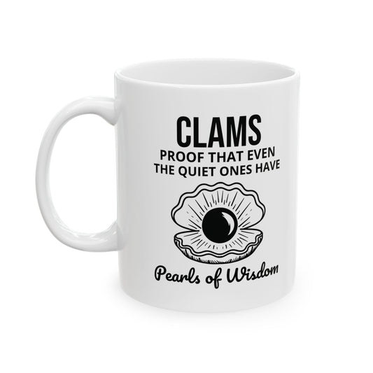 Quiet Strength Mug, Clam Wisdom, Inspirational Ocean Gift