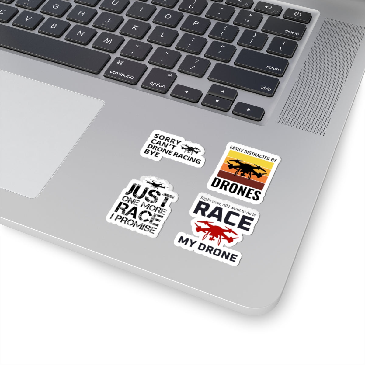 Drone Racing Sticker Pack – 4 PCS Funny Sorry Cant Distracted Decals for FPV Pilots RC Hobbyists