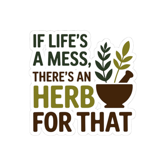 Herbalist Solution Sticker - Plant Remedies Vinyl Decal for Herbalists, Natural Problem Solvers