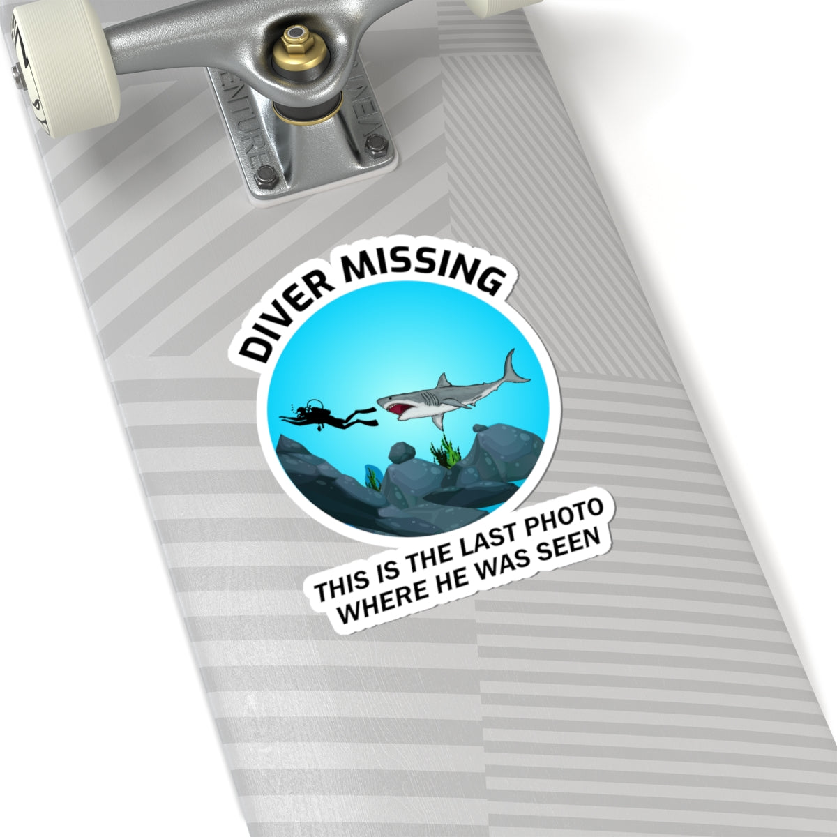 Missing Diver Sticker - Scuba Diving Humor Vinyl Decal for Divers & Dive Instructors
