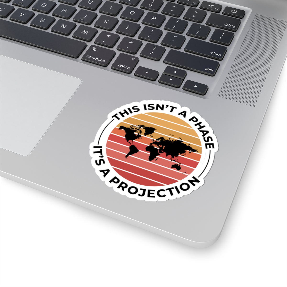 Geeky Projection Sticker - GIS Humor Vinyl Decal for Cartographers & Geography Nerds