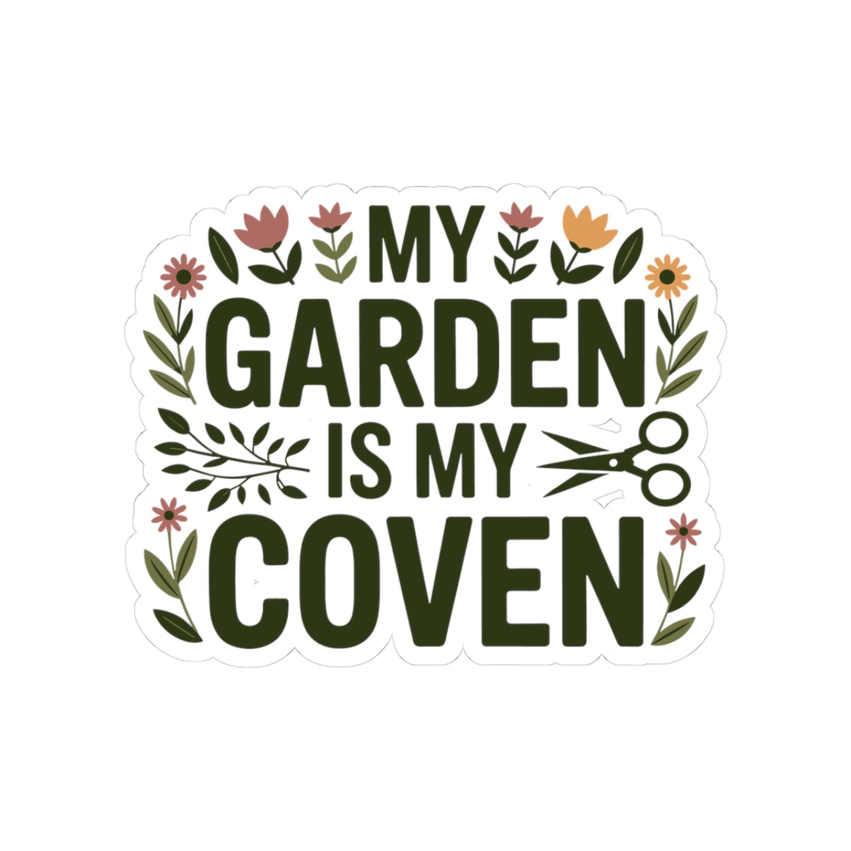 Herbalist Sanctuary Sticker - Garden Community Vinyl Decal for Herbalists, Plant Circle Practitioners