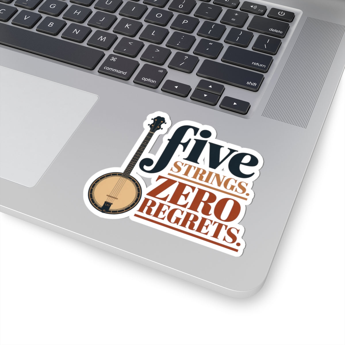 Banjo Sticker – Classic Typography Motivational Decal for Bluegrass Players Folk Music Enthusiasts