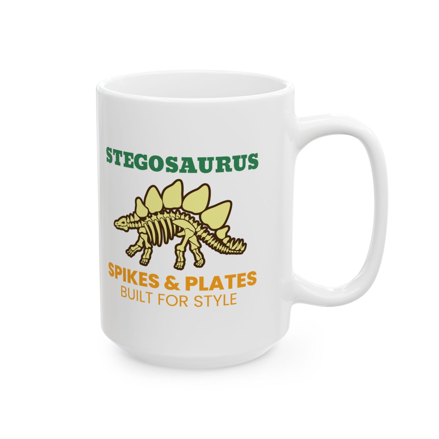 Dinosaur Fossil Mug for Jurassic Collectors Stegosaurus Skeleton Design