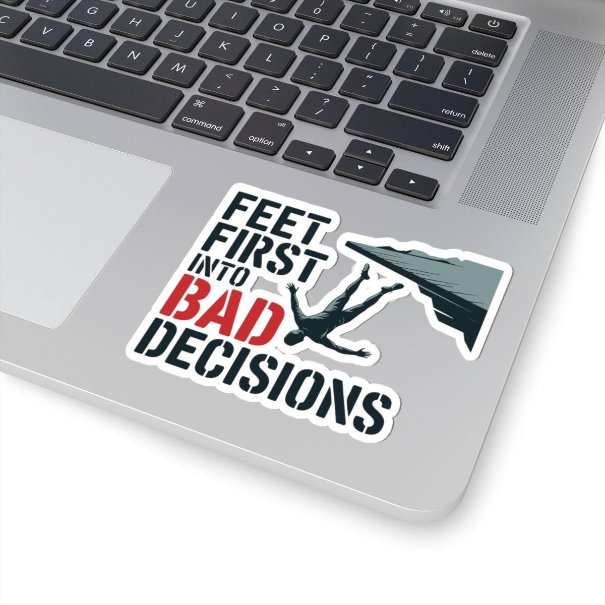 Base Jumping Sticker for Car Helmet – Self-Deprecating Humor Decal for Extreme Athletes Adrenaline Junkies Skydivers