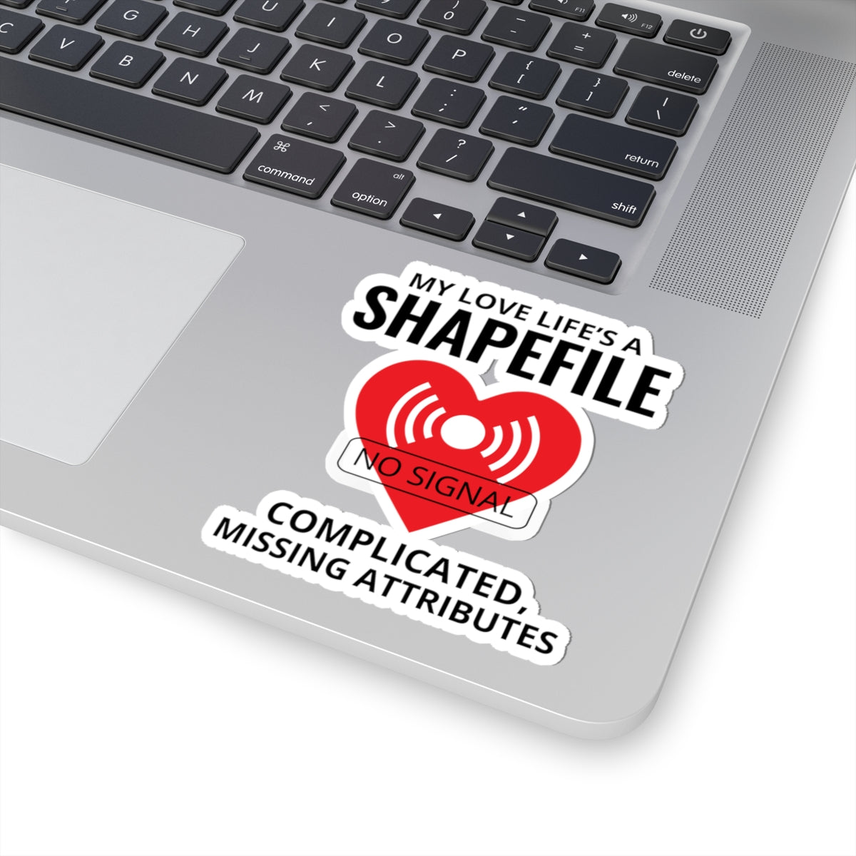 "Geeky GIS Sticker - Shapefile Love Vinyl Decal for GIS Nerds and Mappers"