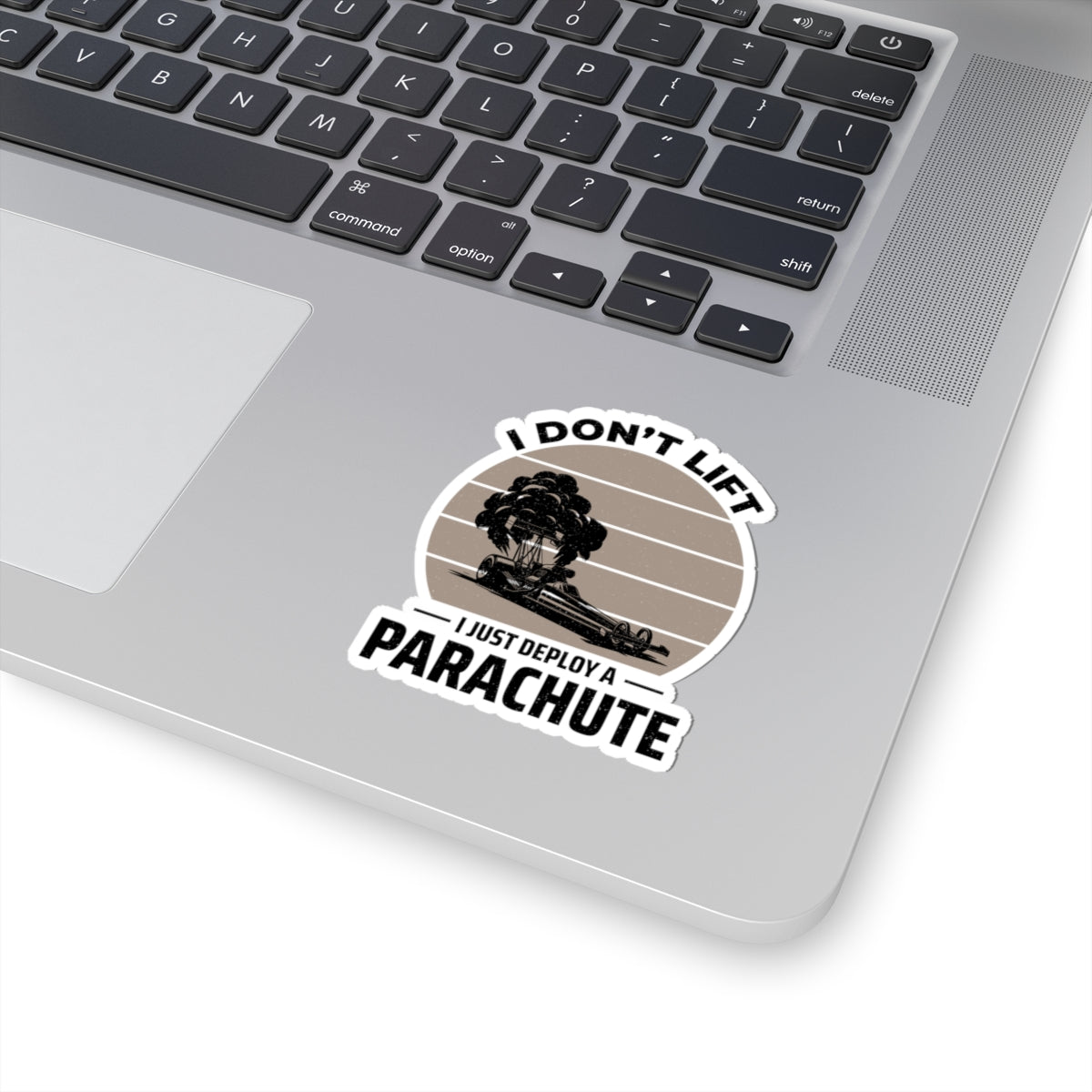 Dragster Drag Racing Sticker Vinyl – Parachute Launch Humor for Race Fans