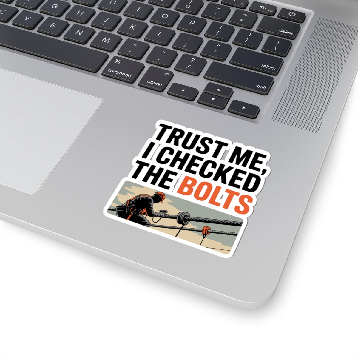 Bridge Inspector Sticker - Bolts Checked Vinyl Decal for Engineers & Techs