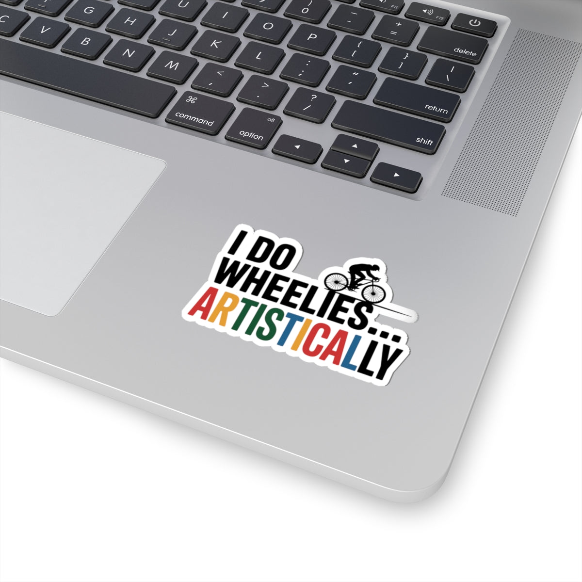Artistic Wheelies Cycling Sticker - Balance Bike Show Vinyl Decal for Rhythmic Gymnastic Athletes, Performers, Coach