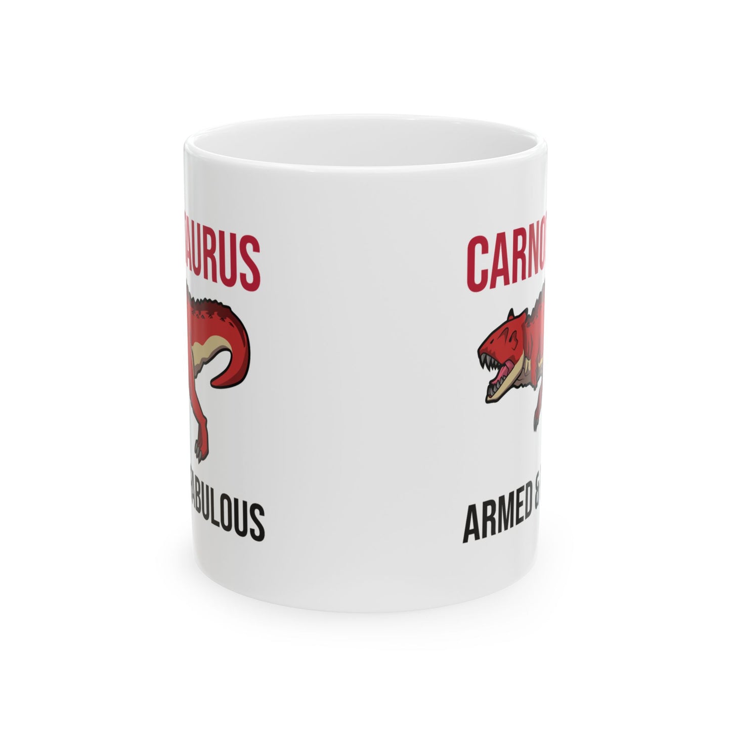 Dinosaur Fossil Mug - Carnotaurus, Horned - Dino Fan Gift