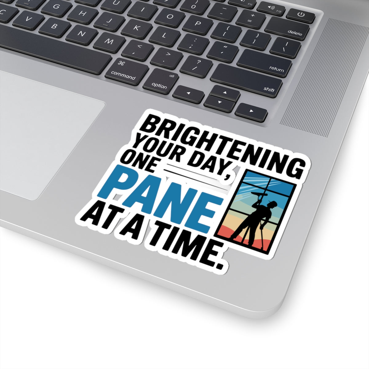 Window Cleaner Sticker - Brighten Day Vinyl Decal for Professionals & Technicians