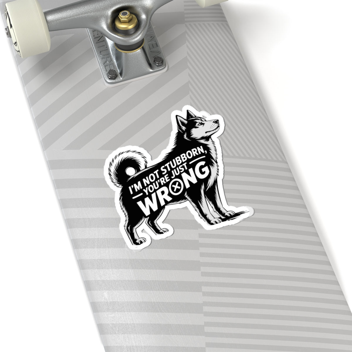 Stubborn Husky Sticker - Sassy Dog Vinyl Decal for Siberian Husky Lovers