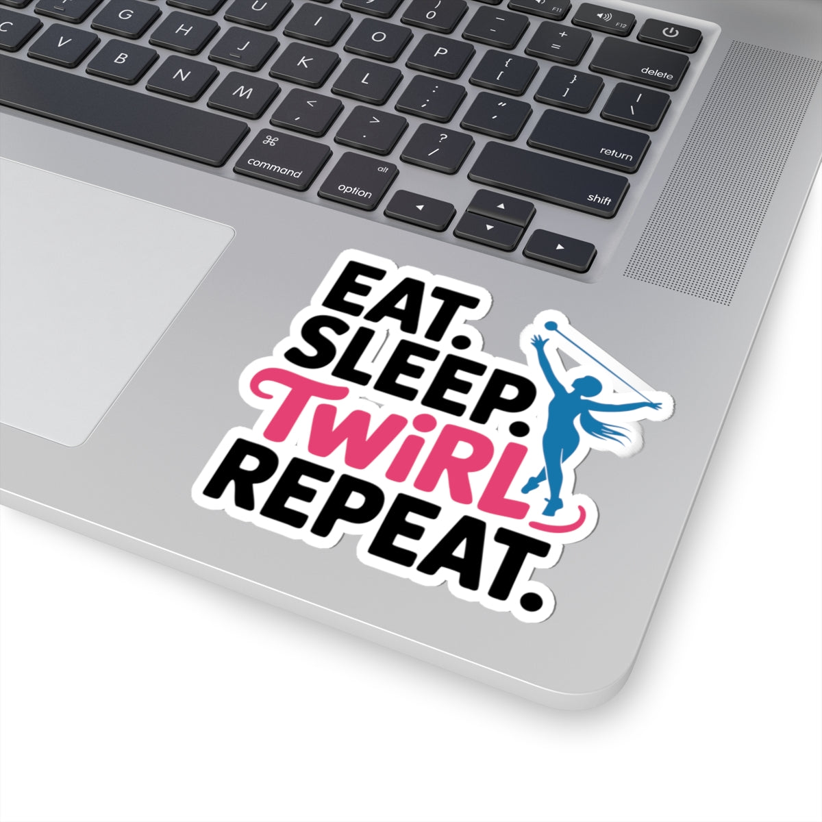 Baton Twirling Sticker – Eat Sleep Twirl Repeat Lifestyle Decal for Twirler Color Guard Marching Band Member