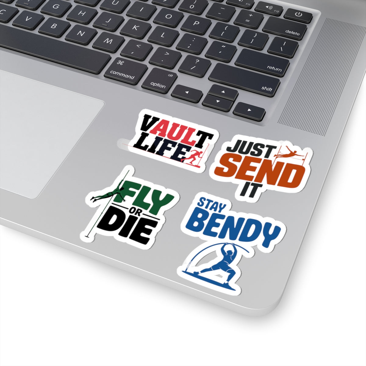 Pole Vault Sticker Pack – 4 PCS Bold Mixed Sport Attitude Decal Set for Track & Field Athletes Vaulters
