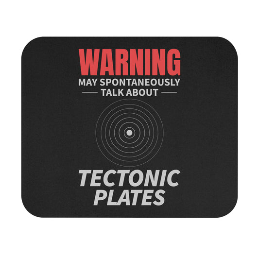 Humorous Geology Mouse Pad - Tectonic Plates Earth Science Non-Slip Rubber Base for Geologists & Students