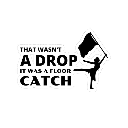 Color Guard Floor Catch Sticker Vinyl: Twirling Dancer Design, Flag Twirling, Marching Band