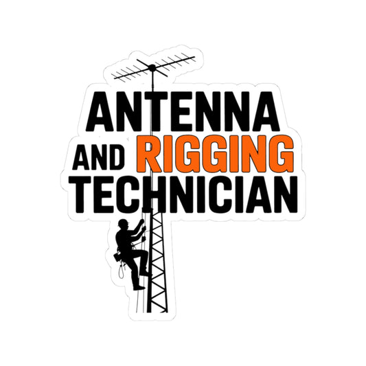 Antenna Technician Sticker - Professional Rigging Vinyl Decal for Tower Climbers, Telecom Workers