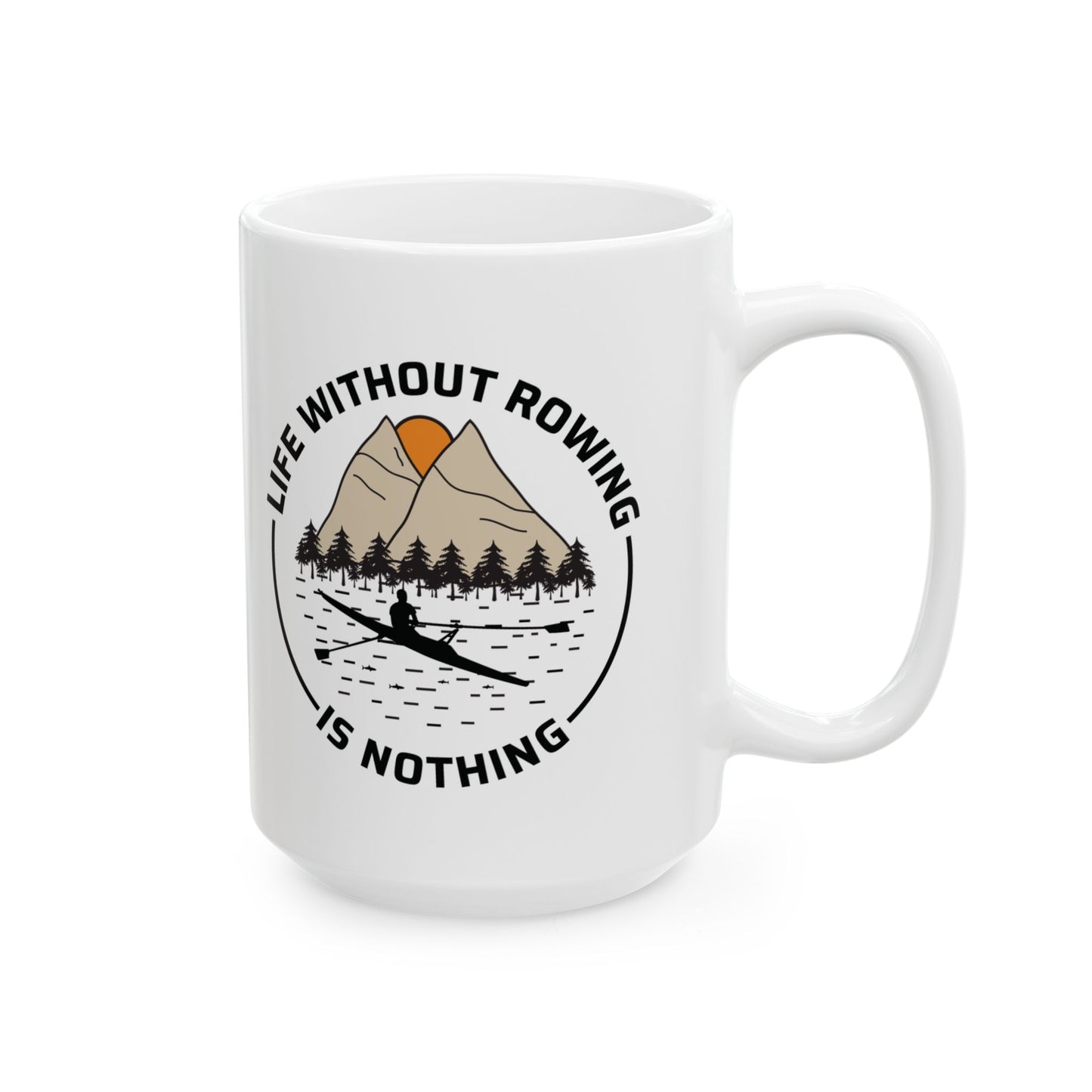 Rowing Mug Mountain Lake Enthusiast Outdoor Adventure Sport