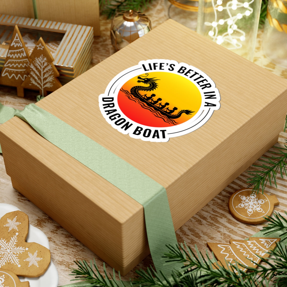 Dragon Boat Life Sticker - Team Spirit Vinyl Decal for Paddlers & Rowing Enthusiasts