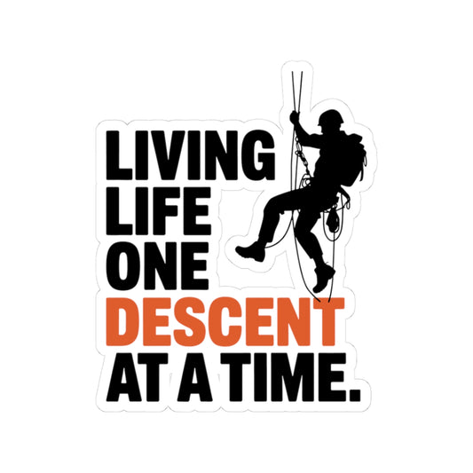Rope Access Technician Sticker - One Descent Vinyl Decal for Climbers & Technicians