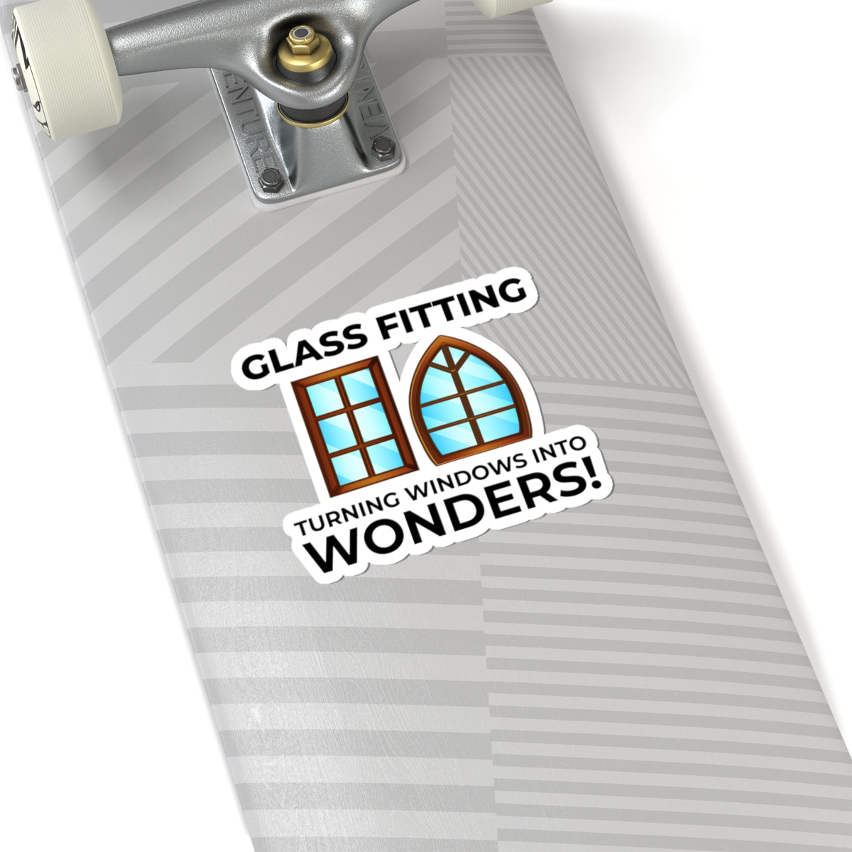 Glass Fitting Wonder Sticker - Glazier Artistry Vinyl Decal for Window Installers & Glass Craftsmen
