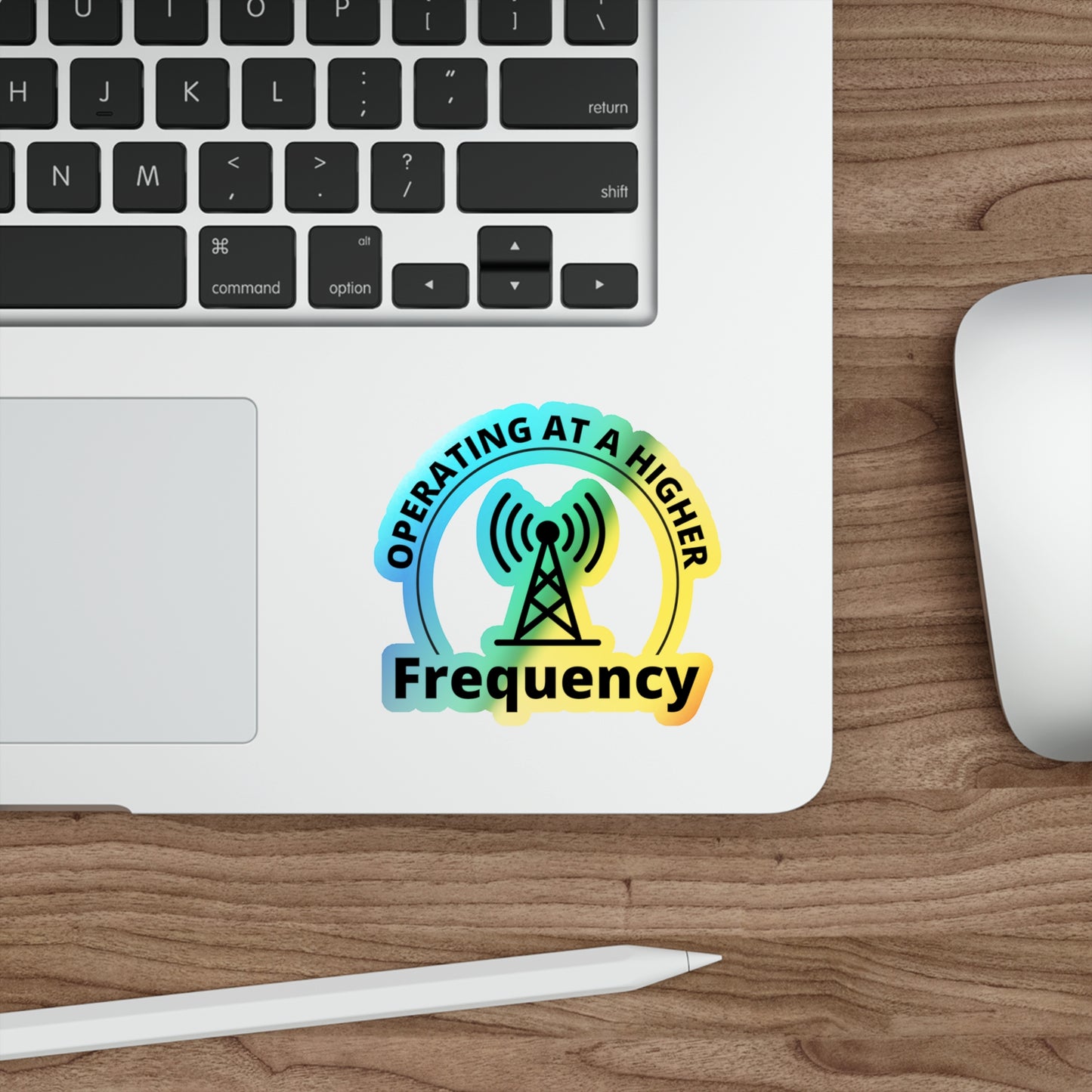 Amateur Ham Radio Operator Stickers Holographic Vinyl Decal - HF Bands & High-Frequency Ops