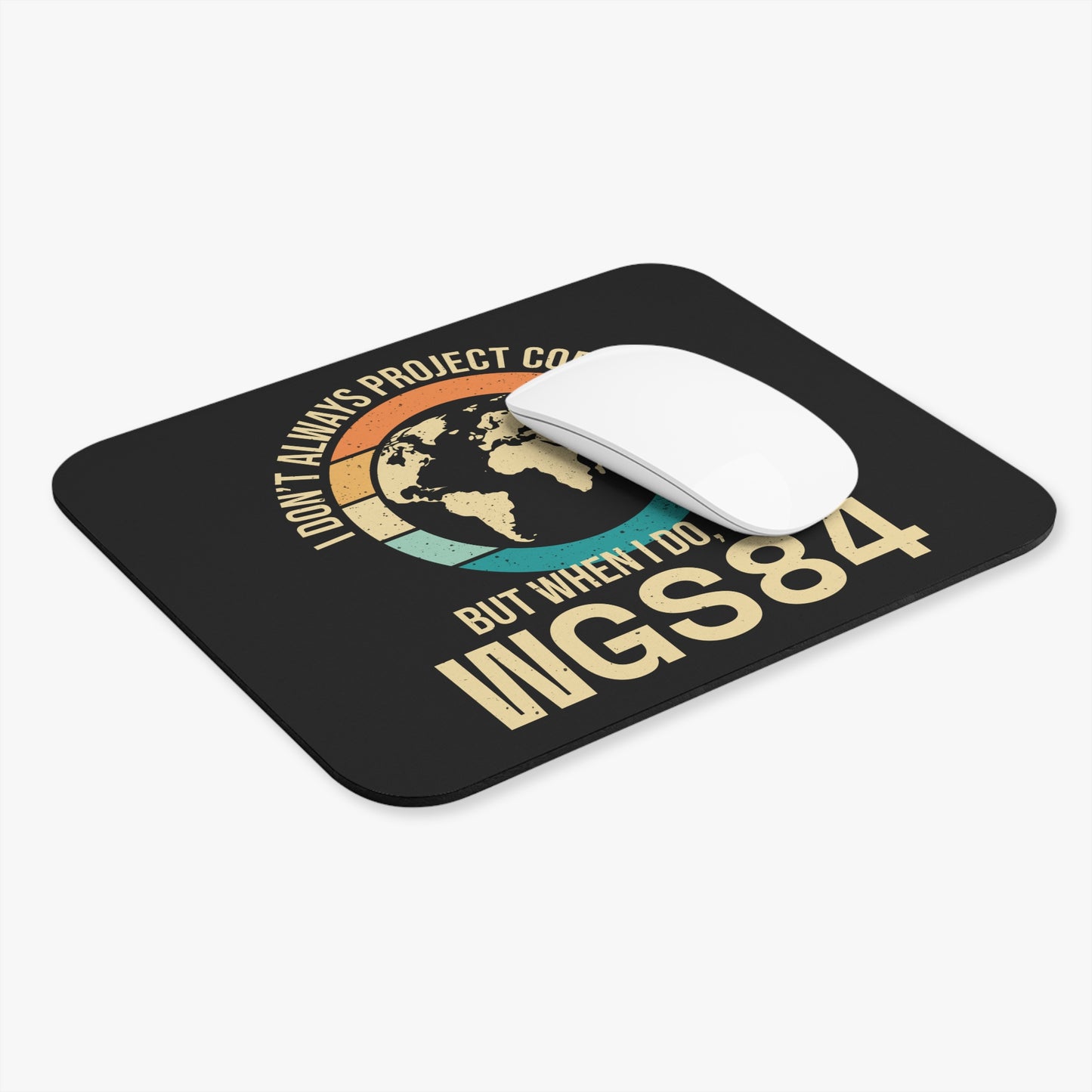 Geospatial Humor Mouse Pad - Coordinate System Joke Non-Slip Rubber Base Mouse Pad for GIS Analysts & Mappers