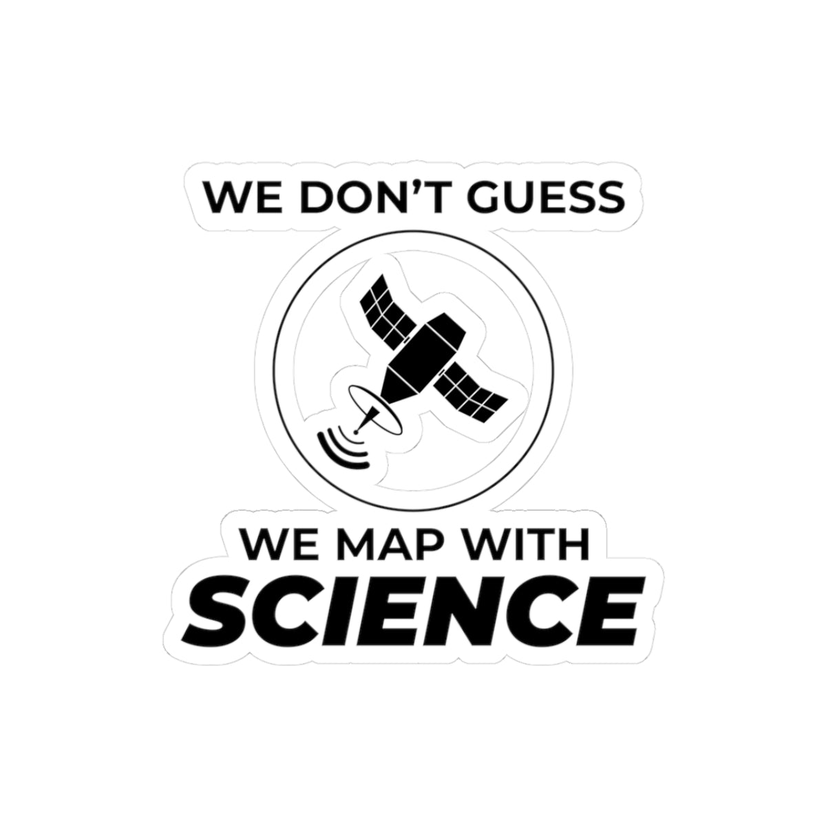 "Science Mapping Sticker - Precision GIS Vinyl Decal for Geospatial Professionals"