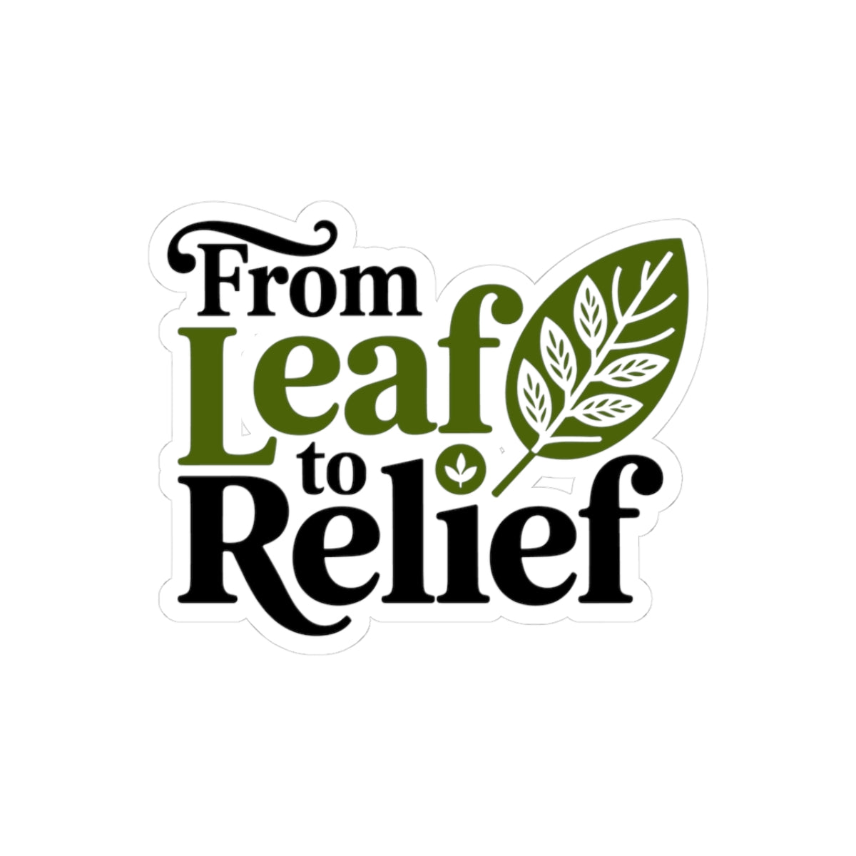 Herbalist Relief Sticker - Leaf Medicine Vinyl Decal for Herbalists, Plant-Based Healers