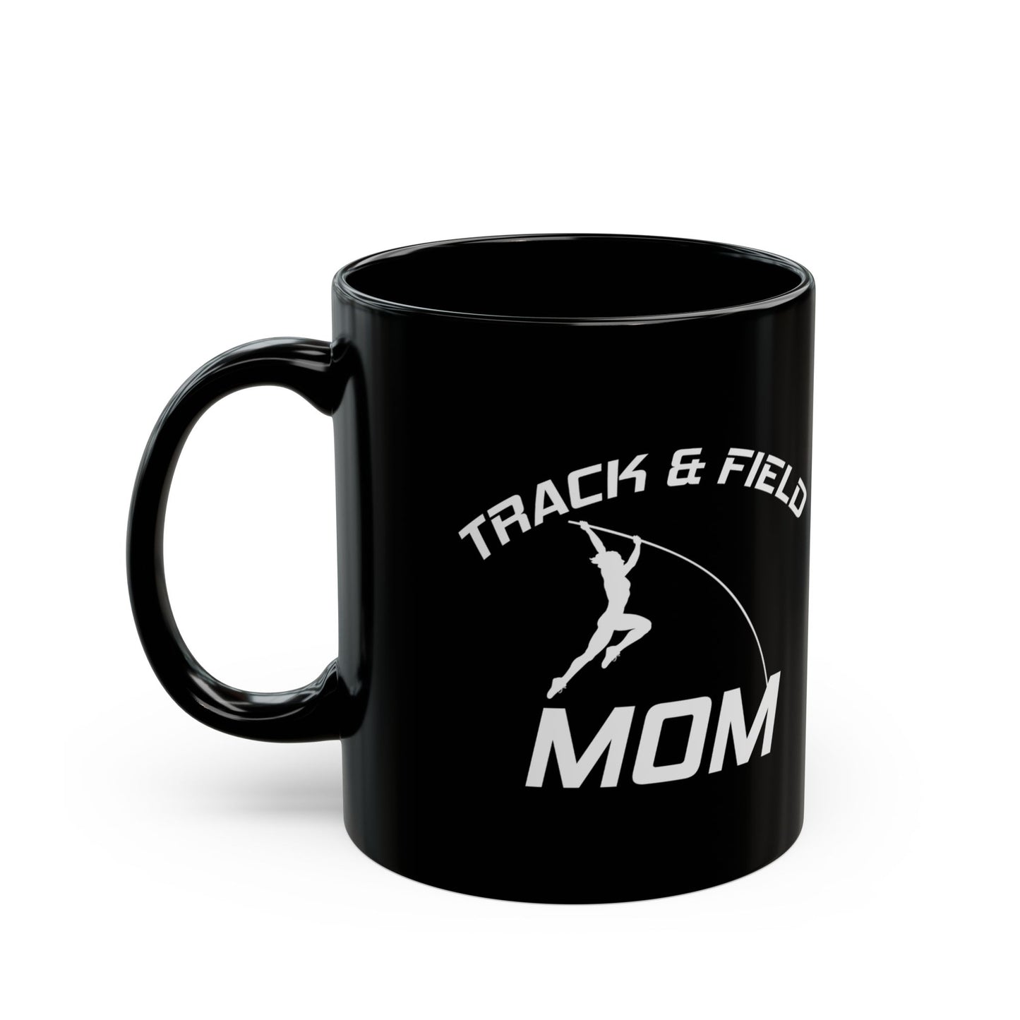 Pole Vault Mug Black – Track and Field Mom Gift for Supportive Athlete Parents, Pole Vaulter Mug 11 oz