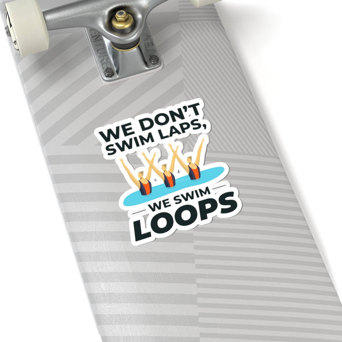 Playful Synchronized Swimming Sticker - Swim Loops Vinyl Decal for Synchro Teams