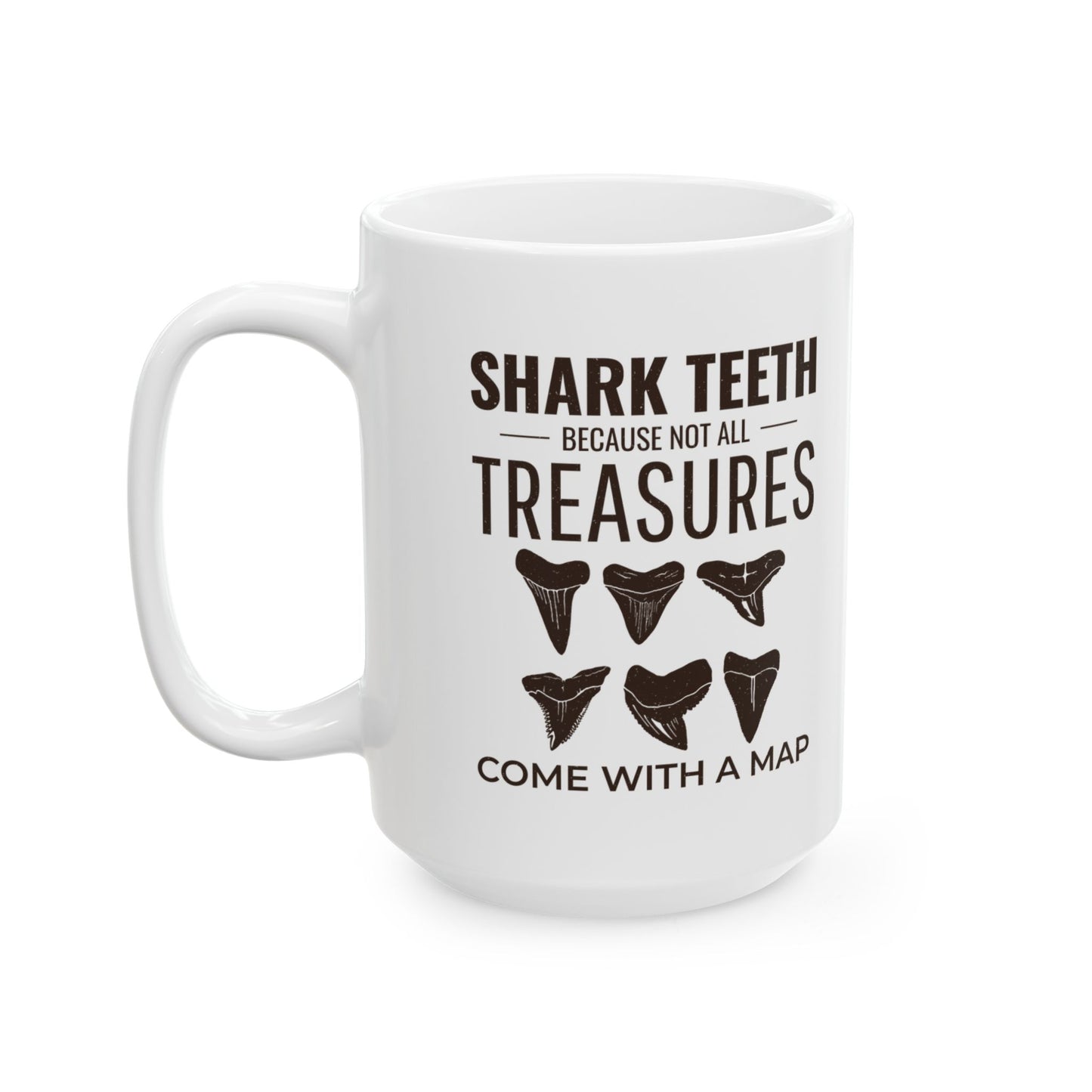 Shark Teeth Collector Mug – Fossil Hunter Gift, Paleontology & Beachcombing Enthusiast