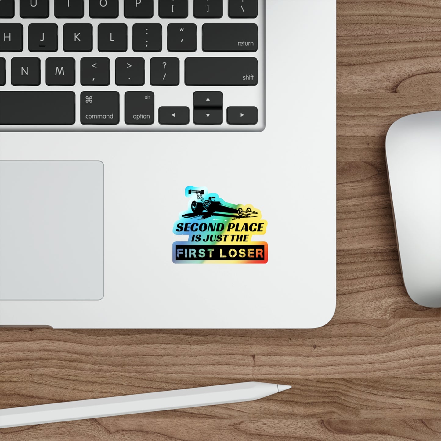 Dragster Drag Racing Holographic Stickers Vinyl – Quarter Mile Car Decal for Motorsports Fans