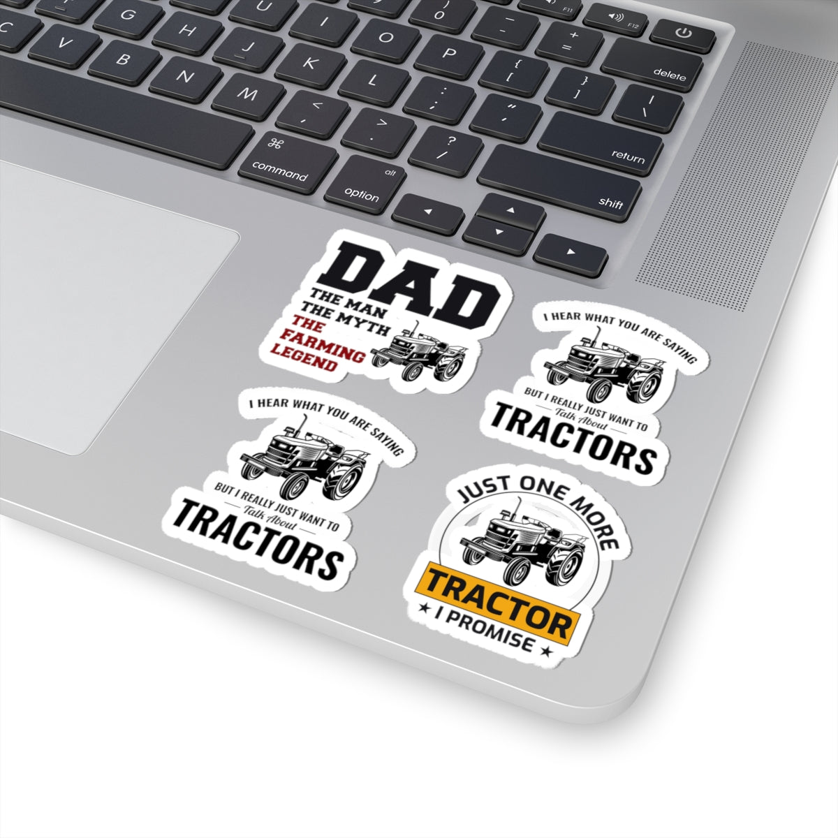 Farmer Dad Sticker Pack – 4 PCS Funny Talk About Tractors Farming Legend Decal Set for Farmers Farm Dads