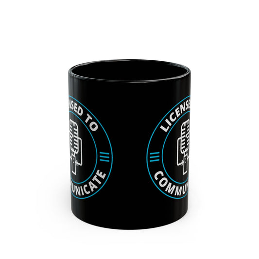 Amateur Ham Radio Operator Mug - Licensed to Communicate for Hams & Radio Enthusiasts 11 oz